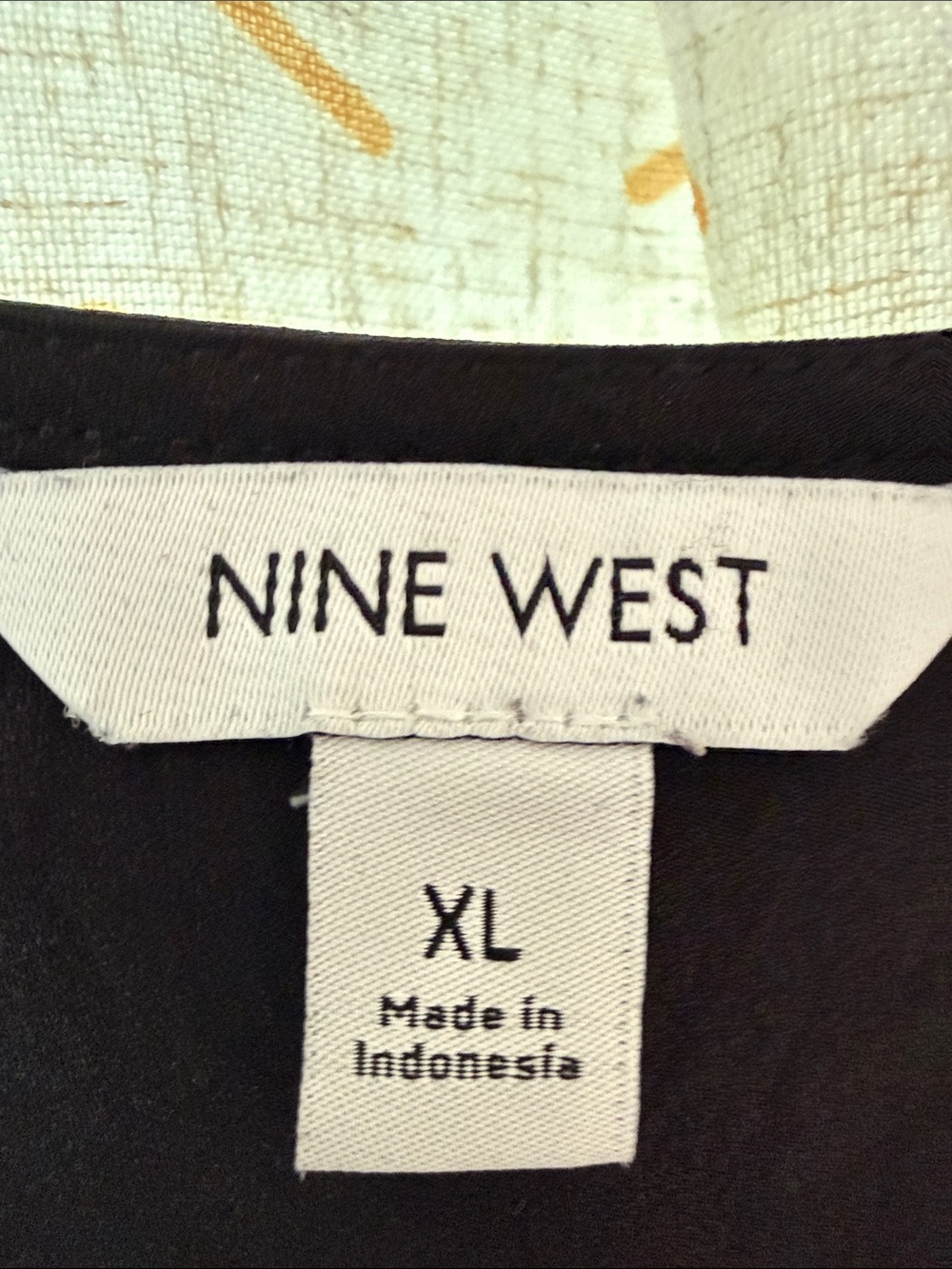Nine West Black Wrap Tie Front Blouse - Picture 2 of 4